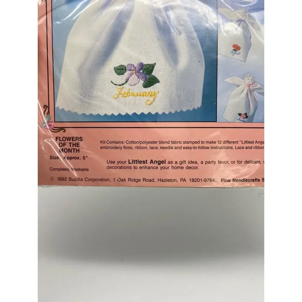 New Bucilla Flowers of the Month 1992 Gallery Stitches 12‎ Littlest Angels 33260